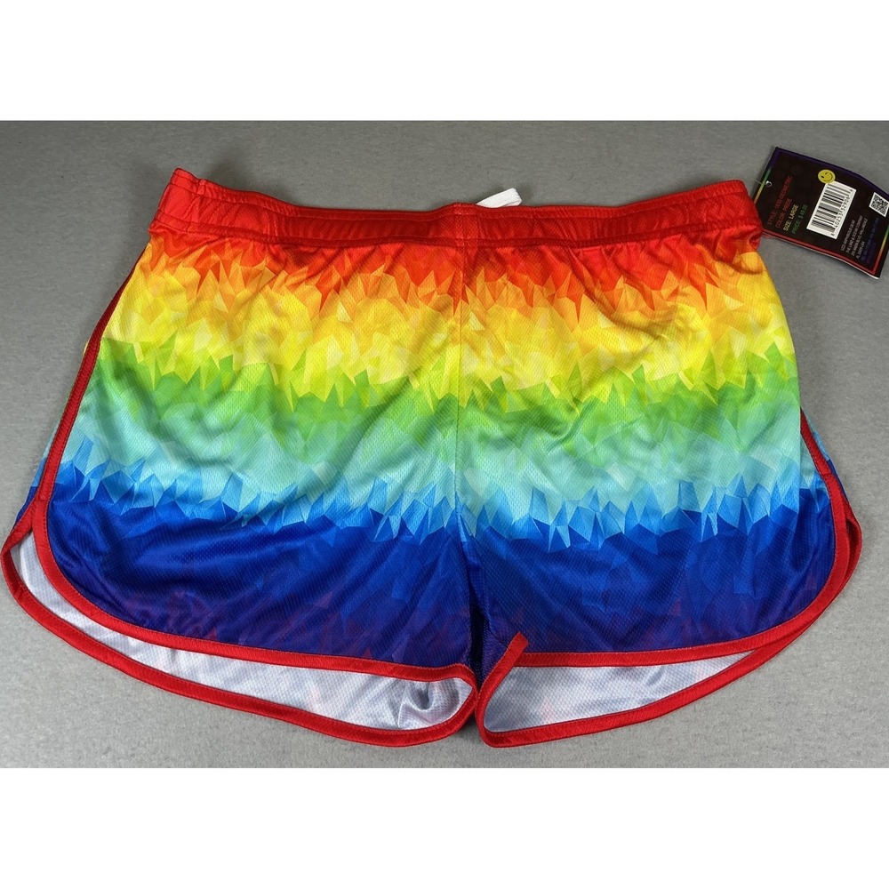 Uzzi Amphibious Gear‎ Rainbow Pride Swim Shorts Large UPF 50 Quick Dry NWT